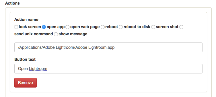 Adding an Action to a Control View