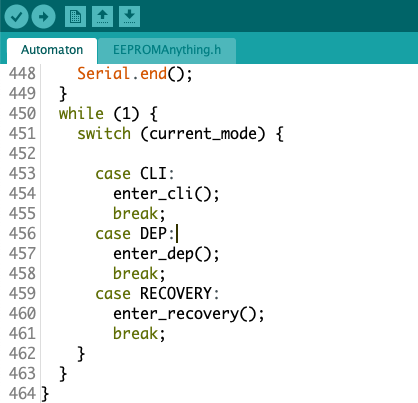 turn if statements into switch case arduino