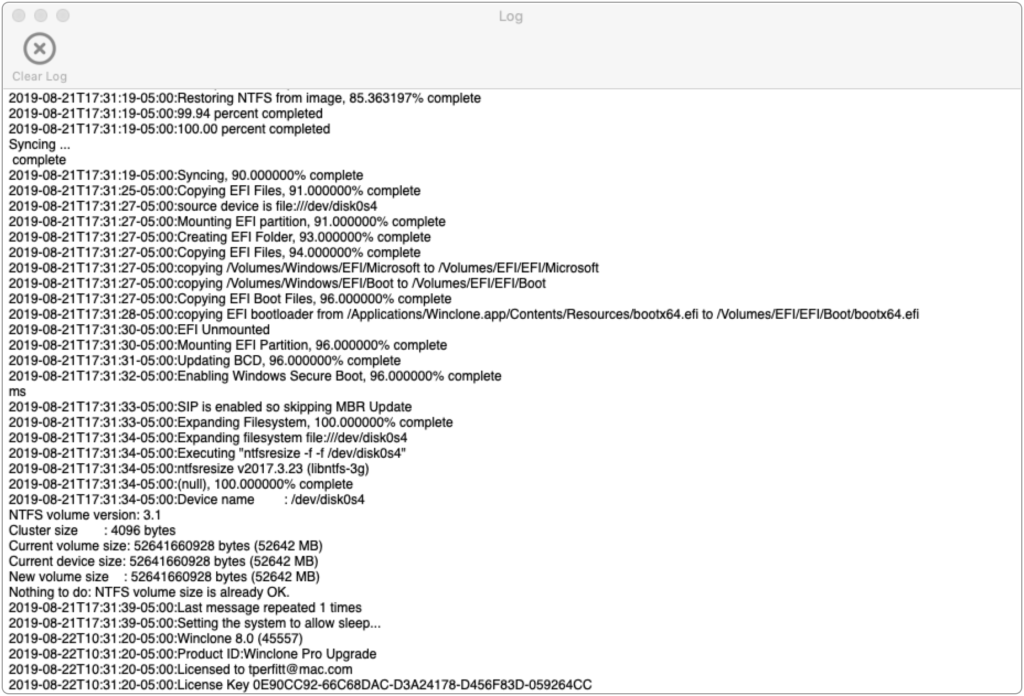 winclone 5 log