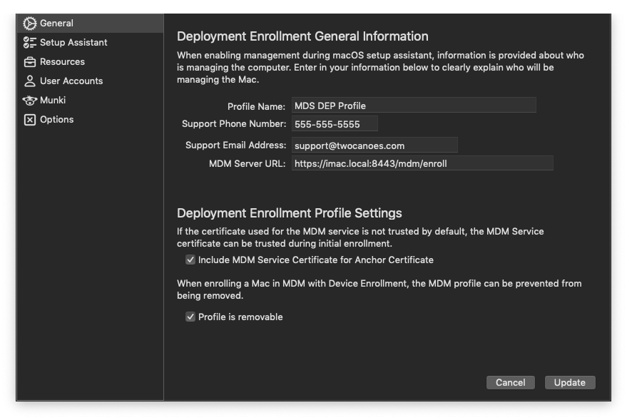 macos server mdm setup