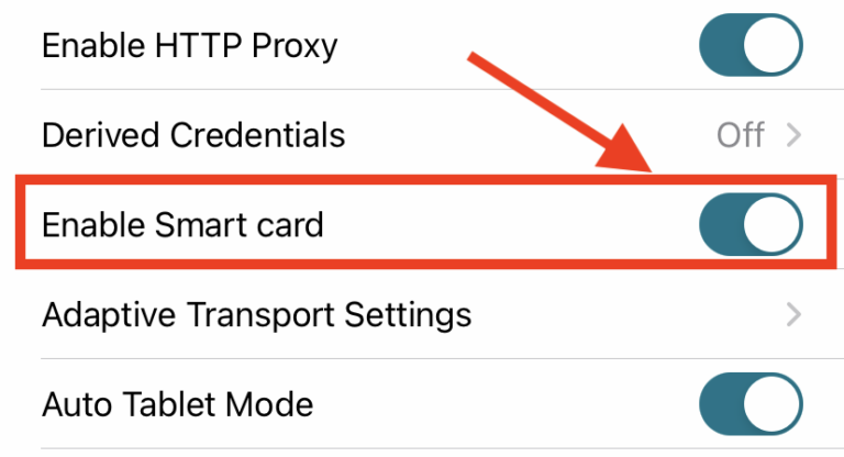 Using Smart Card Authentication with Citrix Workspace on iPhone and